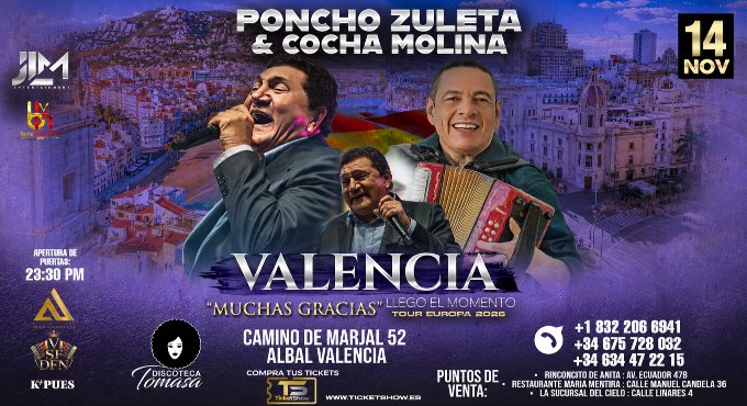 Poncho Zuleta & Cocha Molina · Valencia
